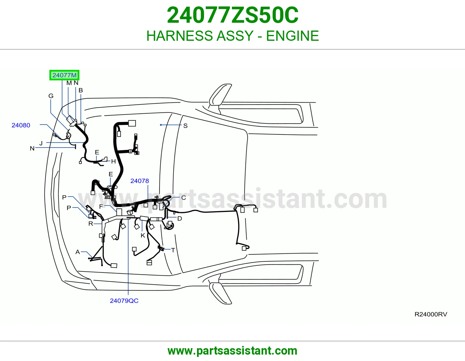 ضفيرة مكينة كاملة 24077ZS50C