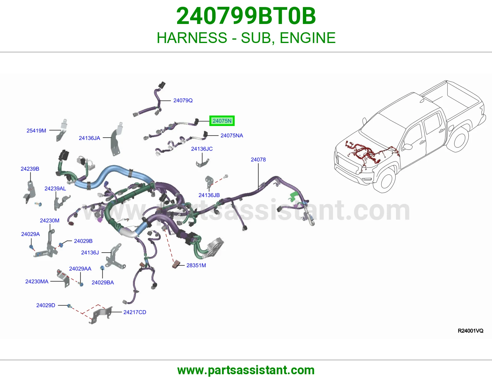 ضفيرة فرعي مكينة 240799BT0B