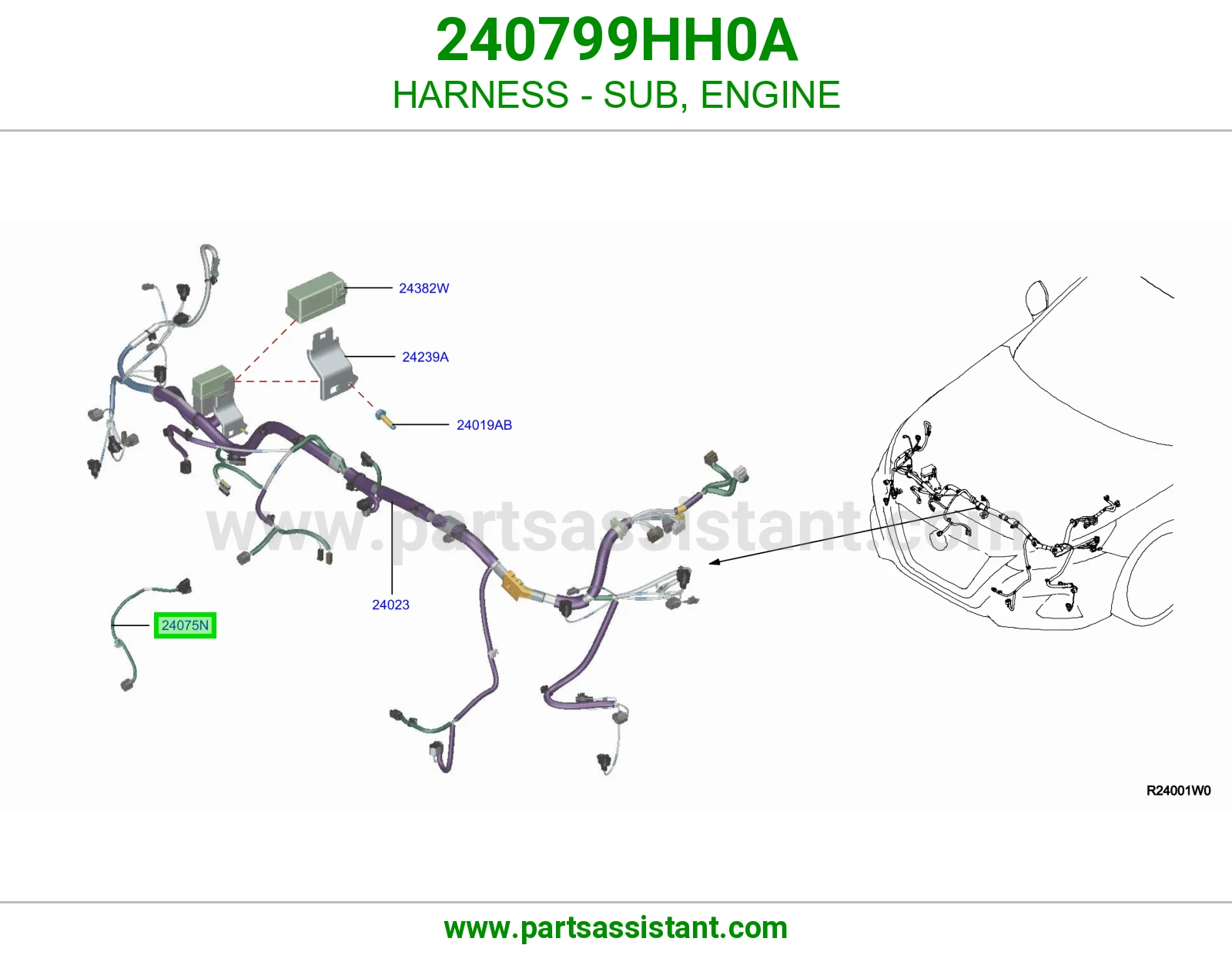 ضفيرة فرعي مكينة 240799HH0A