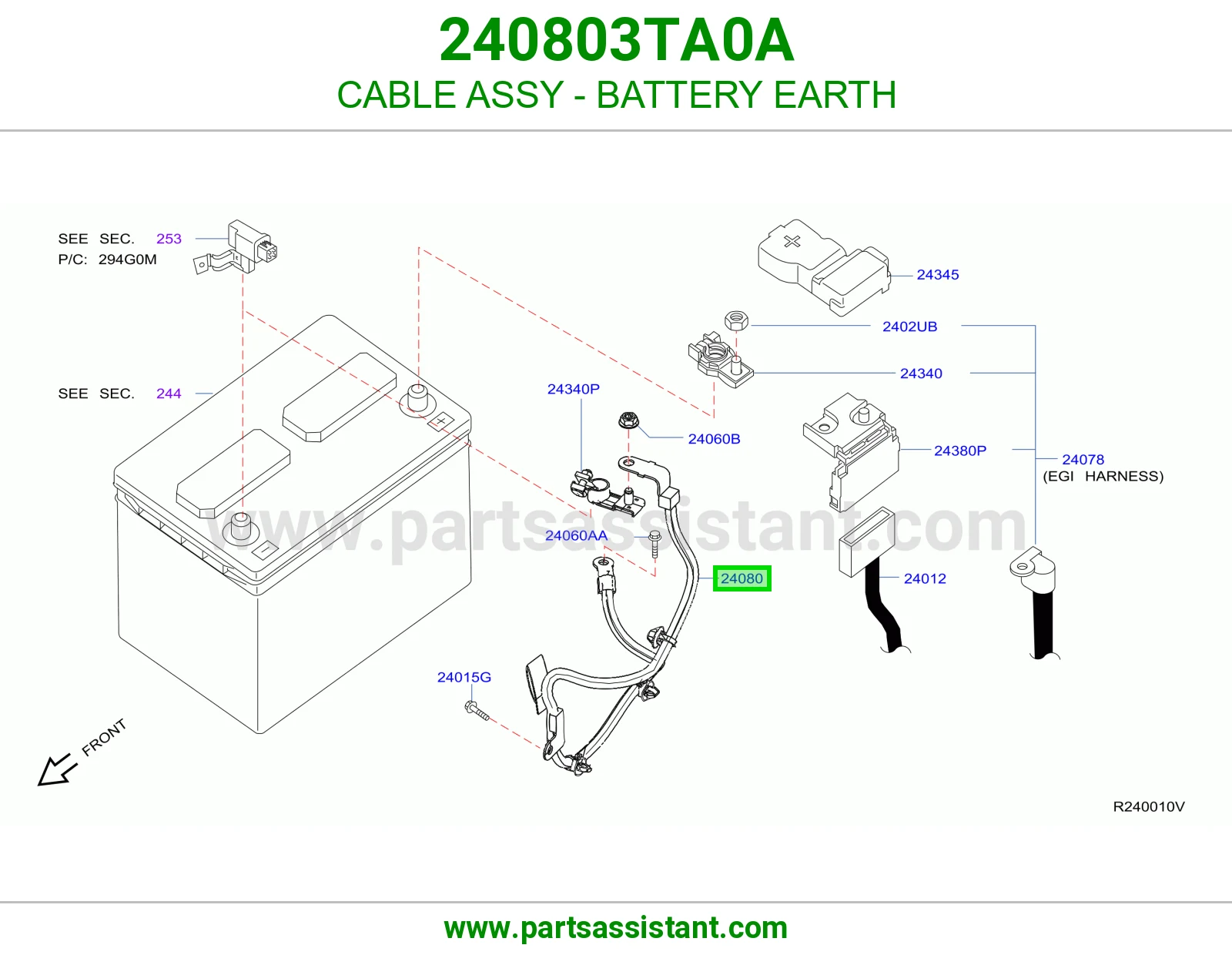 كيبل بطاريه 240803TA0A