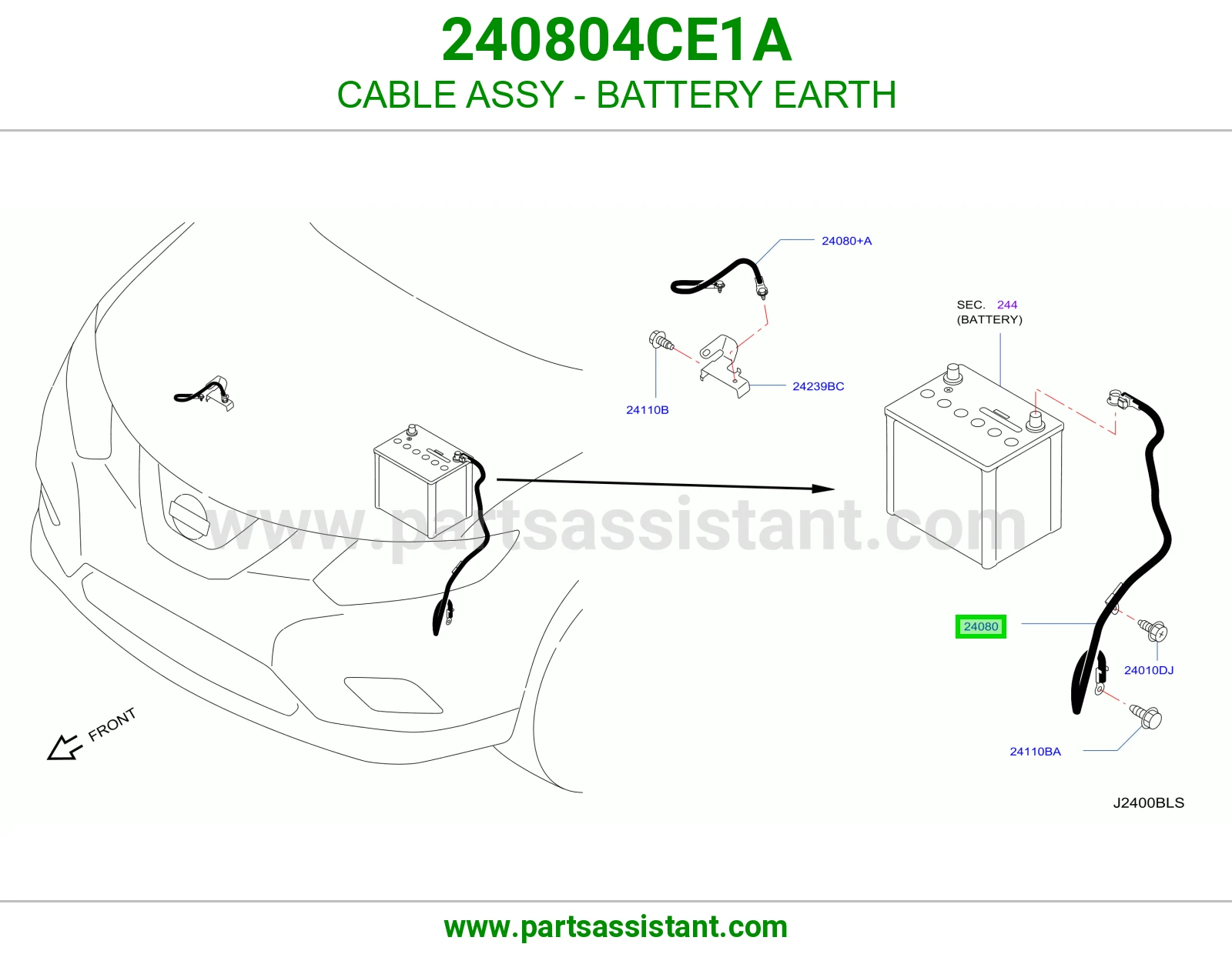 كيبل بطاريه 240804CE1A