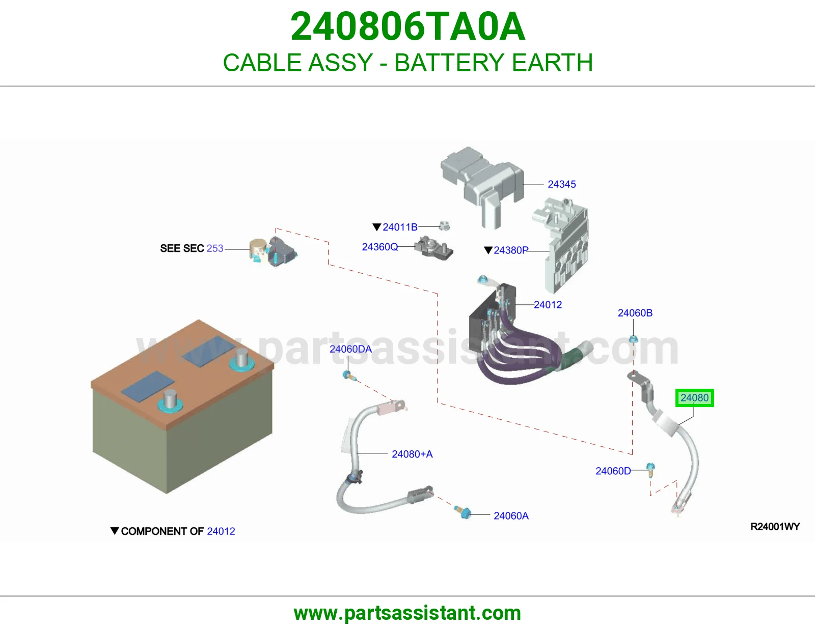 كيبل بطاريه 240806TA0A