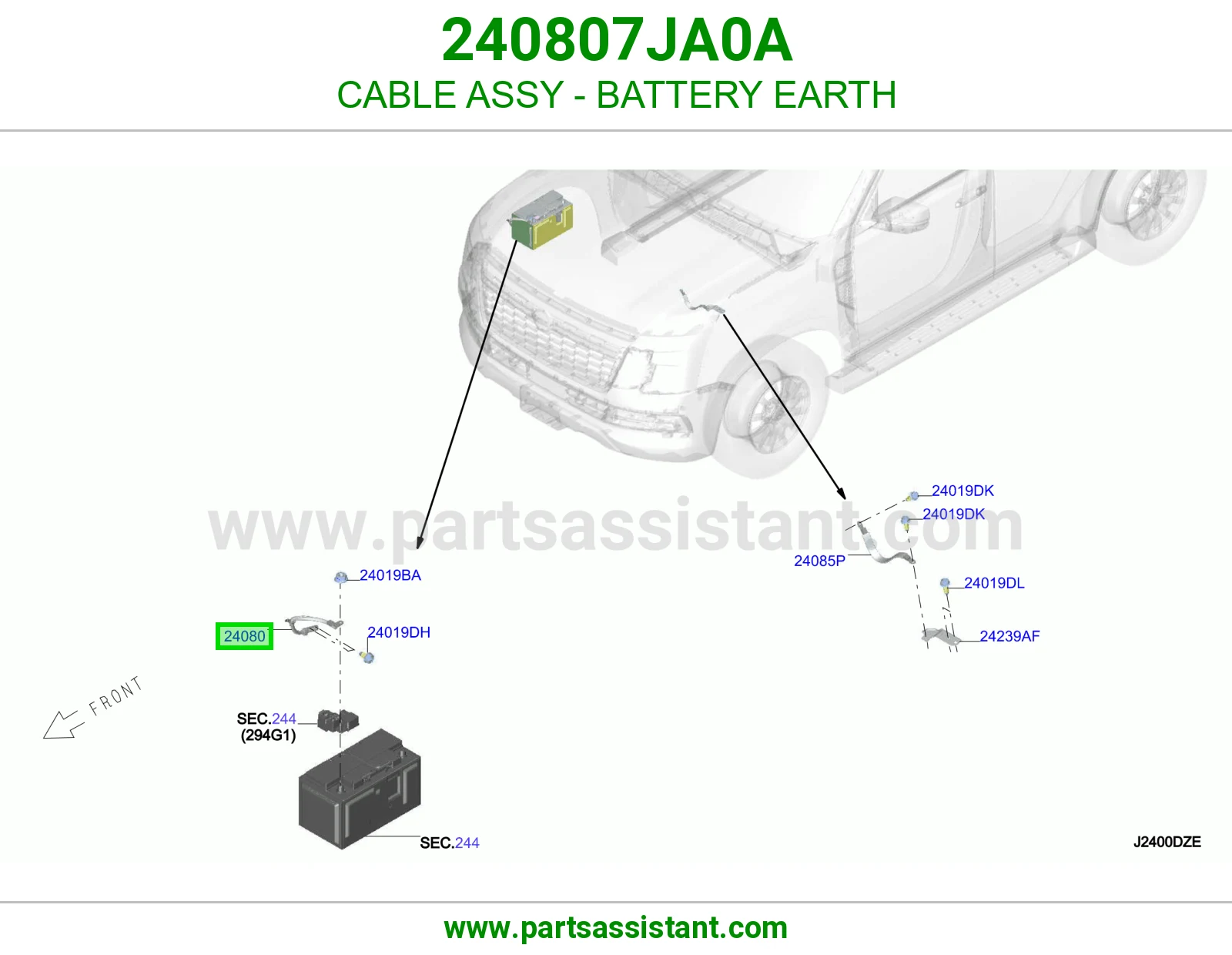 كيبل بطاريه 240807JA0A
