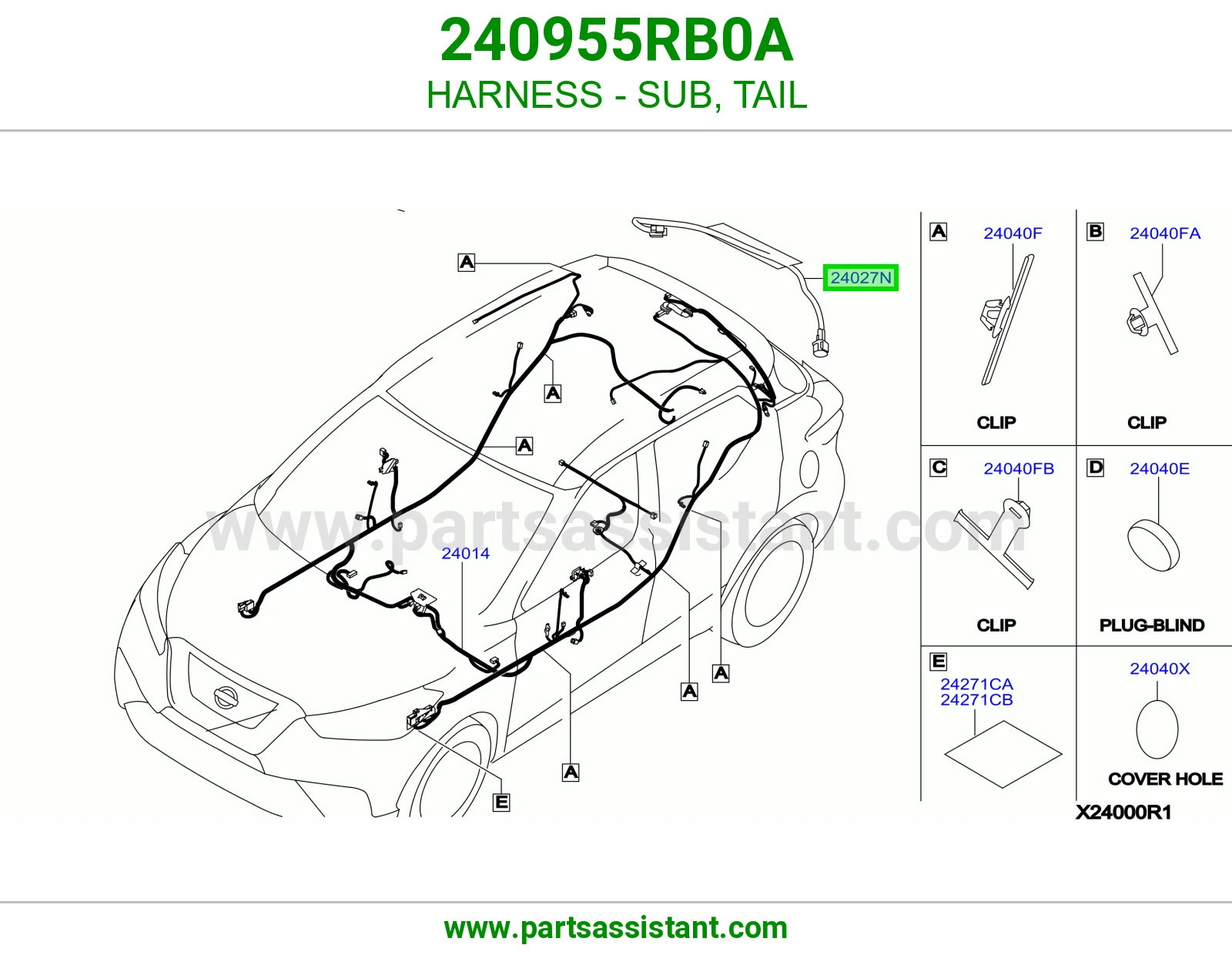 ضفيرة فرعي خلفي 240955RB0A
