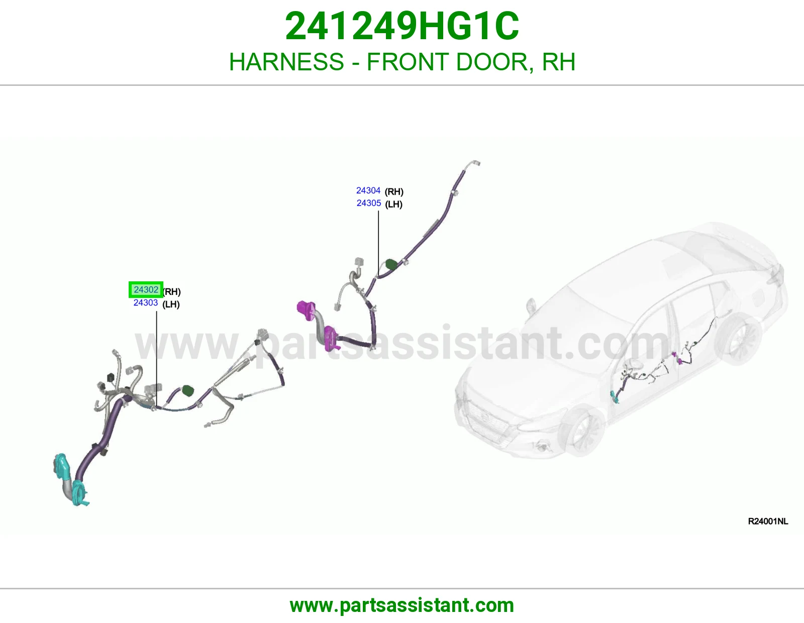 ضفيرة باب أمامي يمين 241249HG1C