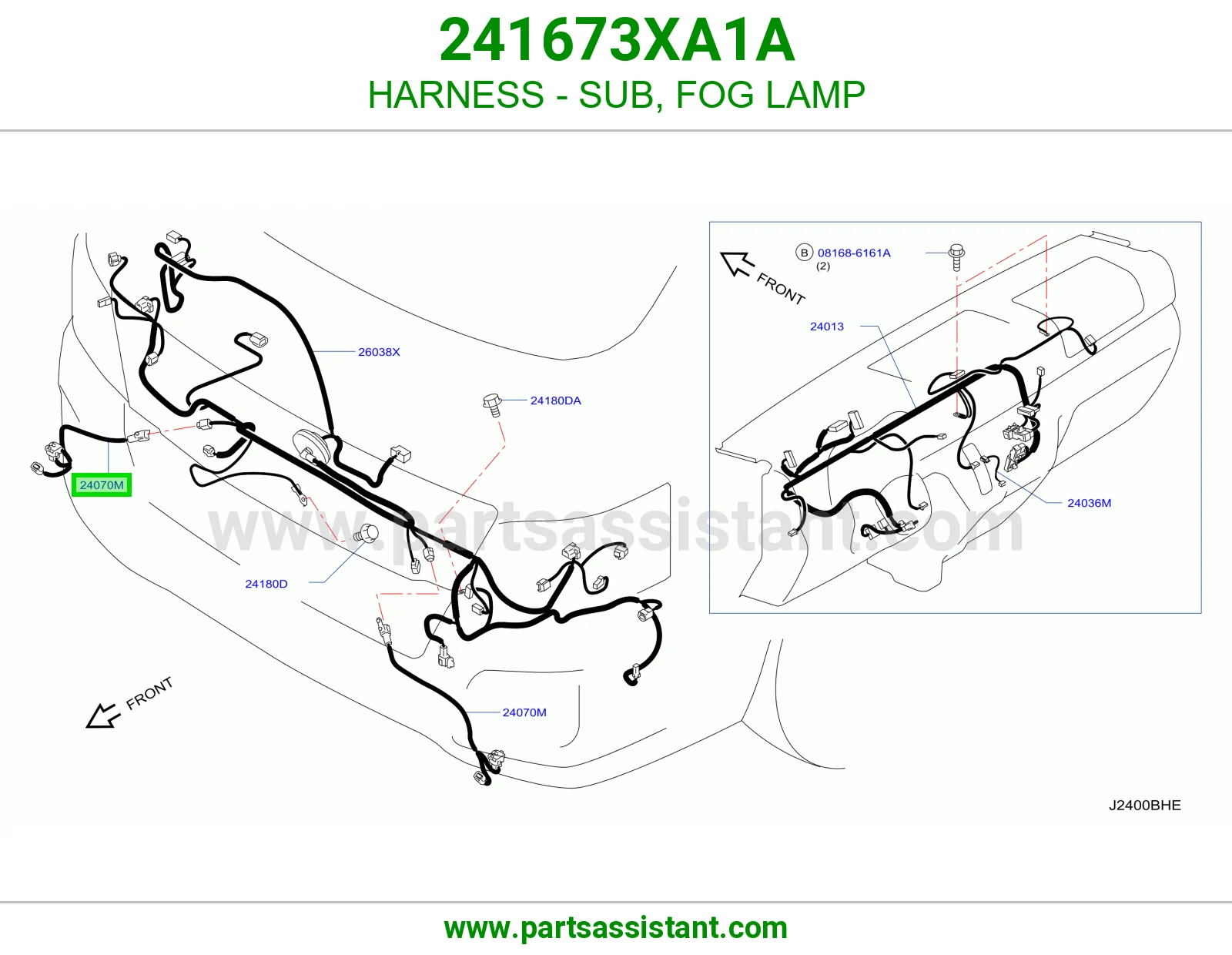 ضفيرة فرعي كشاف ضباب 241673XA1A