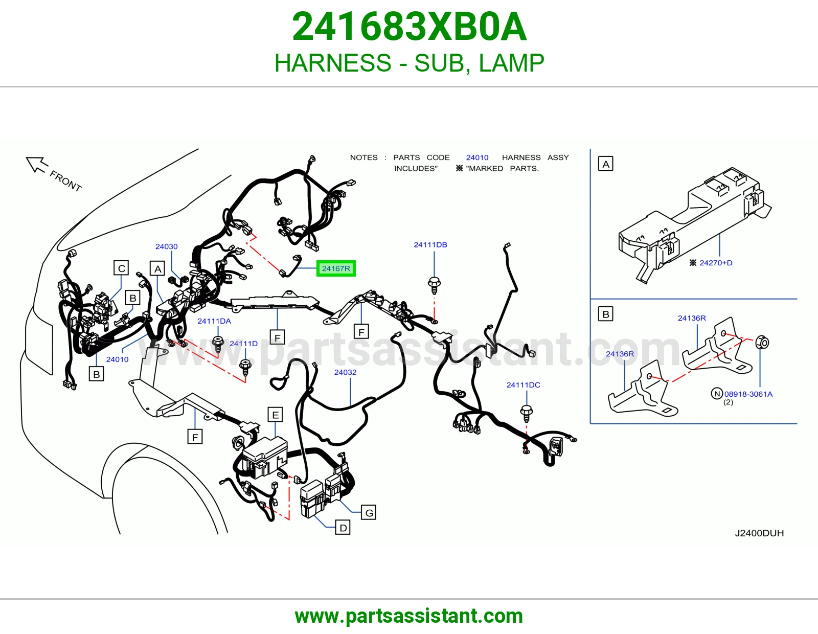 ضفيرة فرعي لمبة 241683XB0A