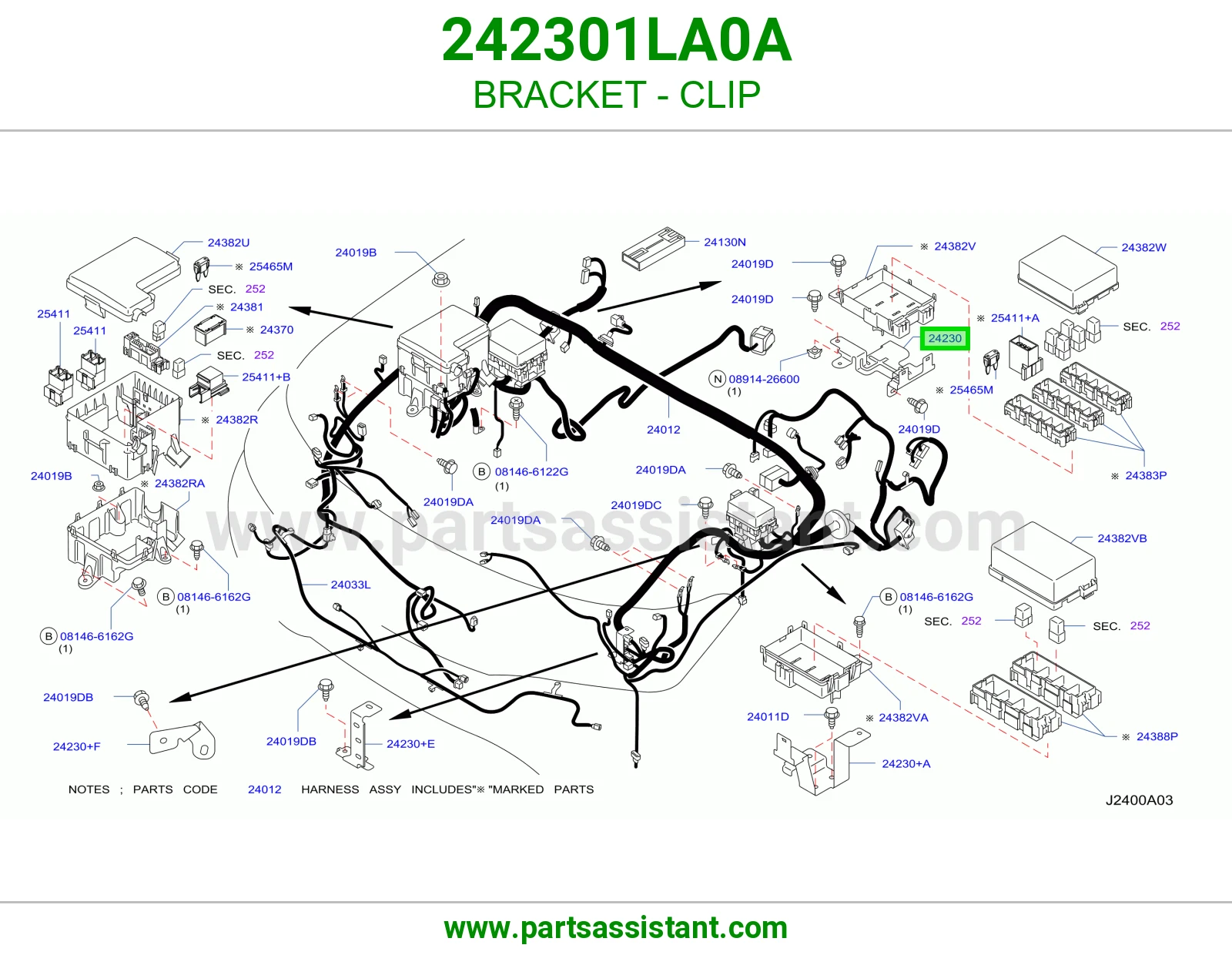 قاعدة كلبس 242301LA0A