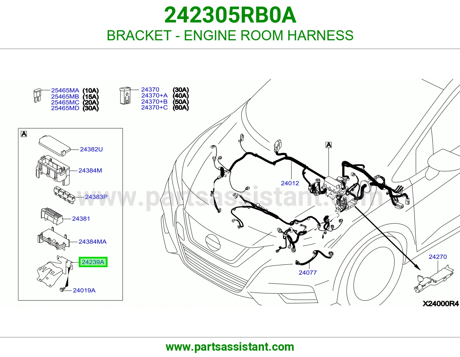 قاعدة ضفيرة حجرة مكينة 242305RB0A
