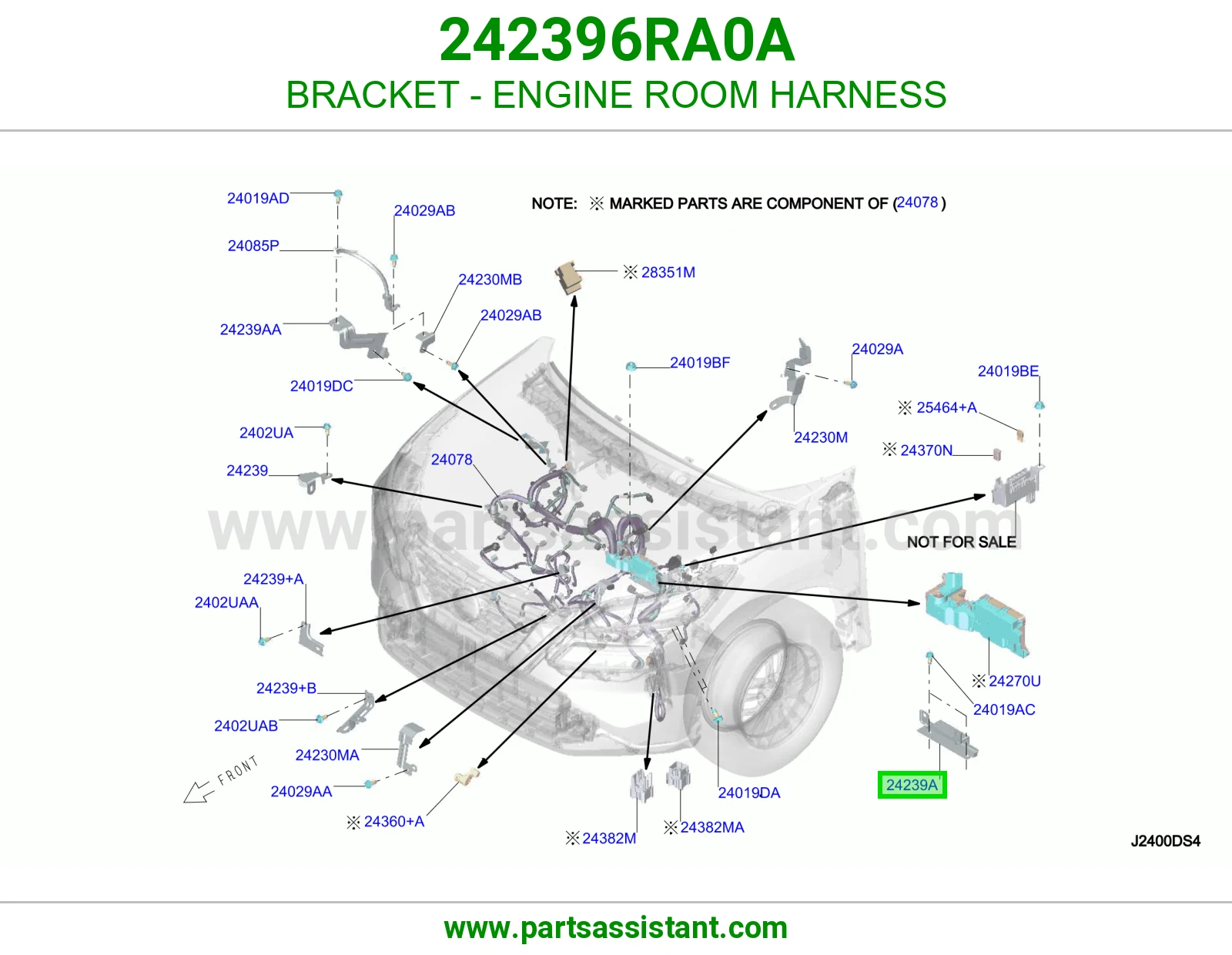 قاعدة ضفيرة حجرة مكينة 242396RA0A