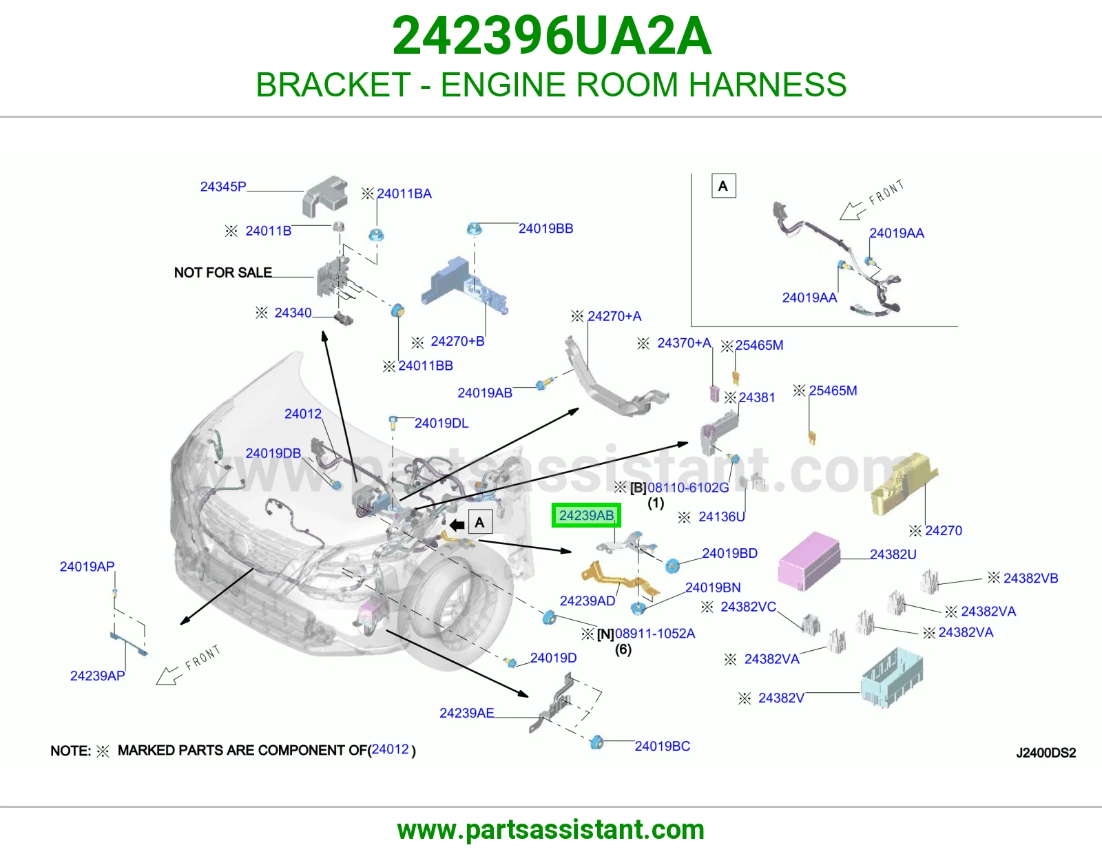 قاعدة ضفيرة حجرة مكينة 242396UA2A