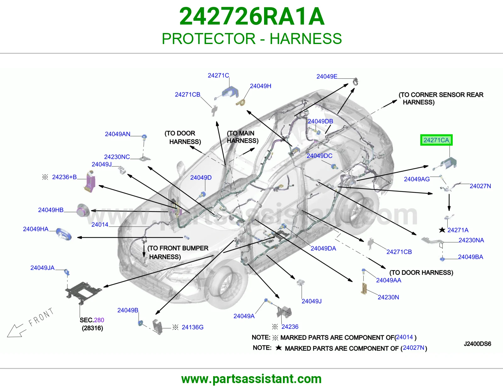 واقي ضفيرة 242726RA1A