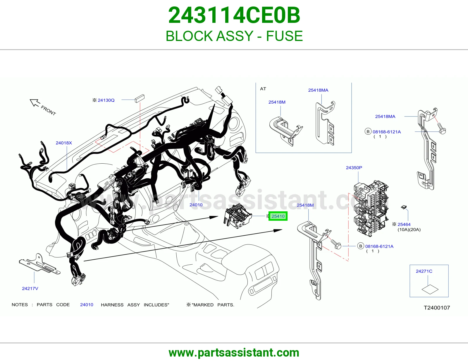 بلوك فيوز كامل 243114CE0B