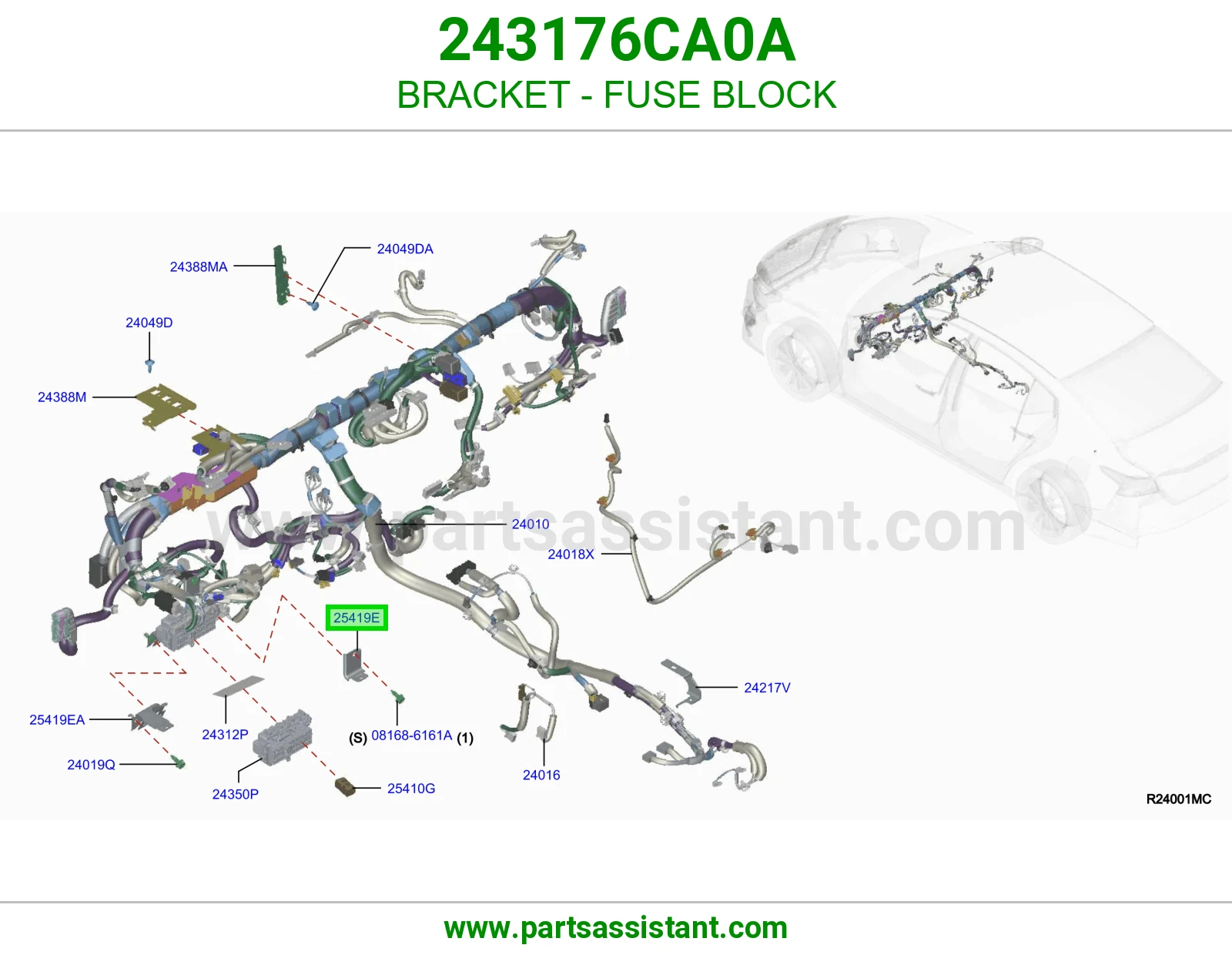 قاعدة علبة فيوزات 243176CA0A