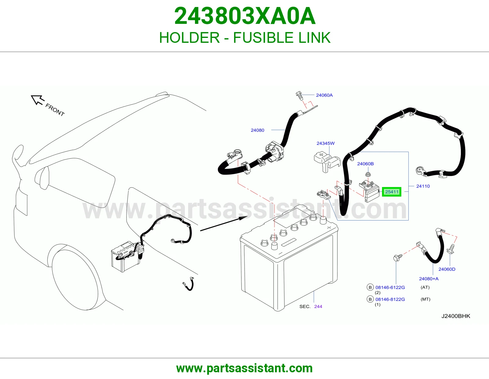 علبه فيوز 243803XA0A
