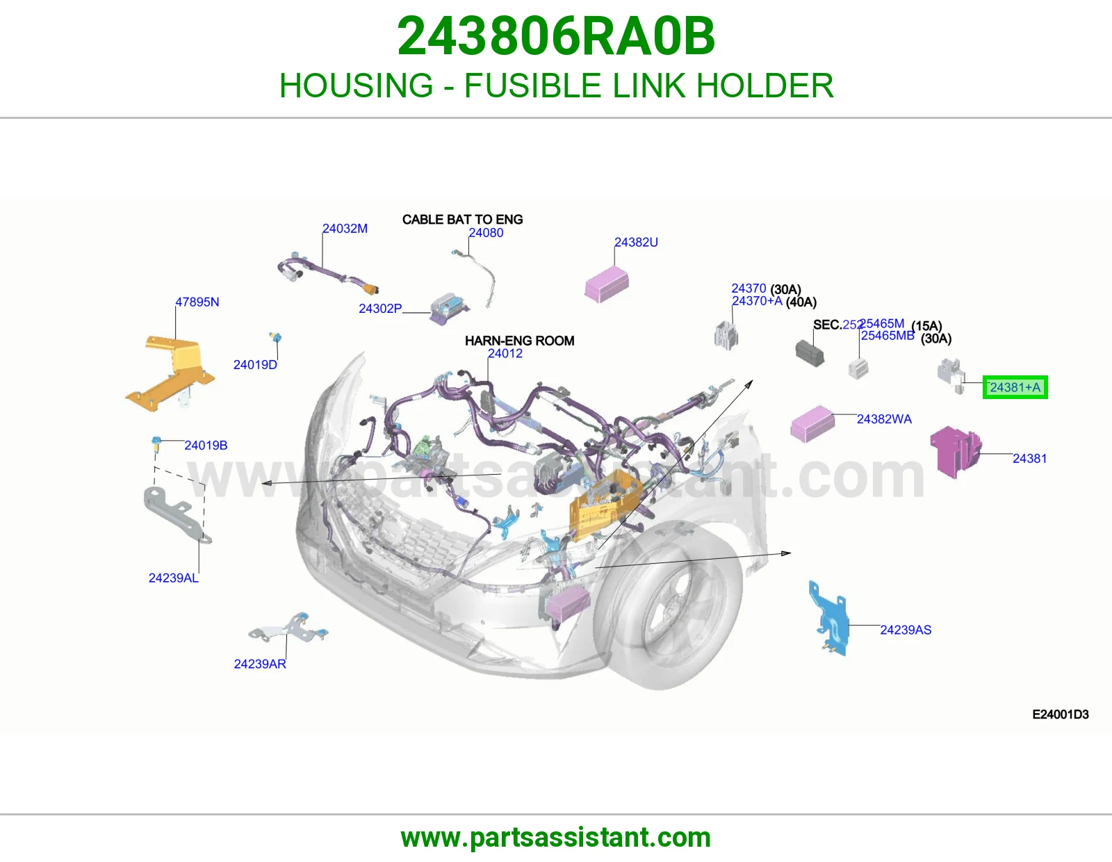 علبه فيوز 243806RA0B