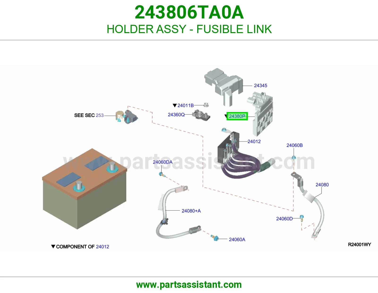 علبه فيوز 243806TA0A