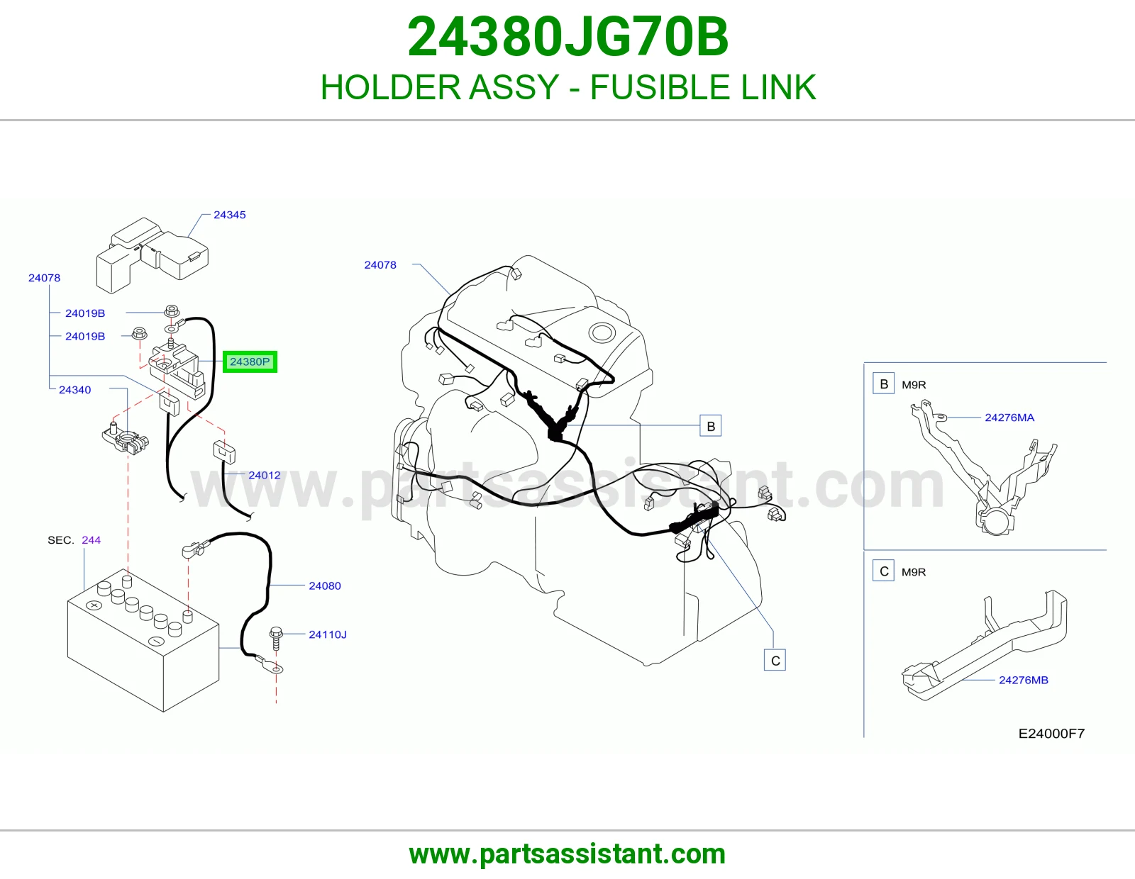 علبه فيوز 24380JG70B