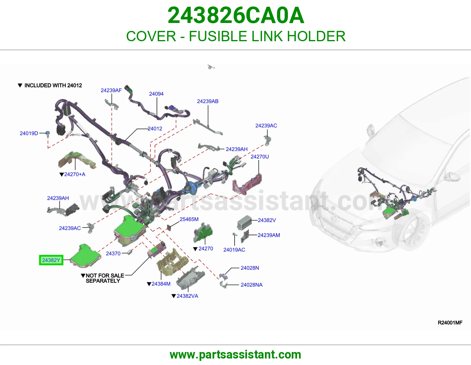غطاء حامل فيوز رئيسي 243826CA0A