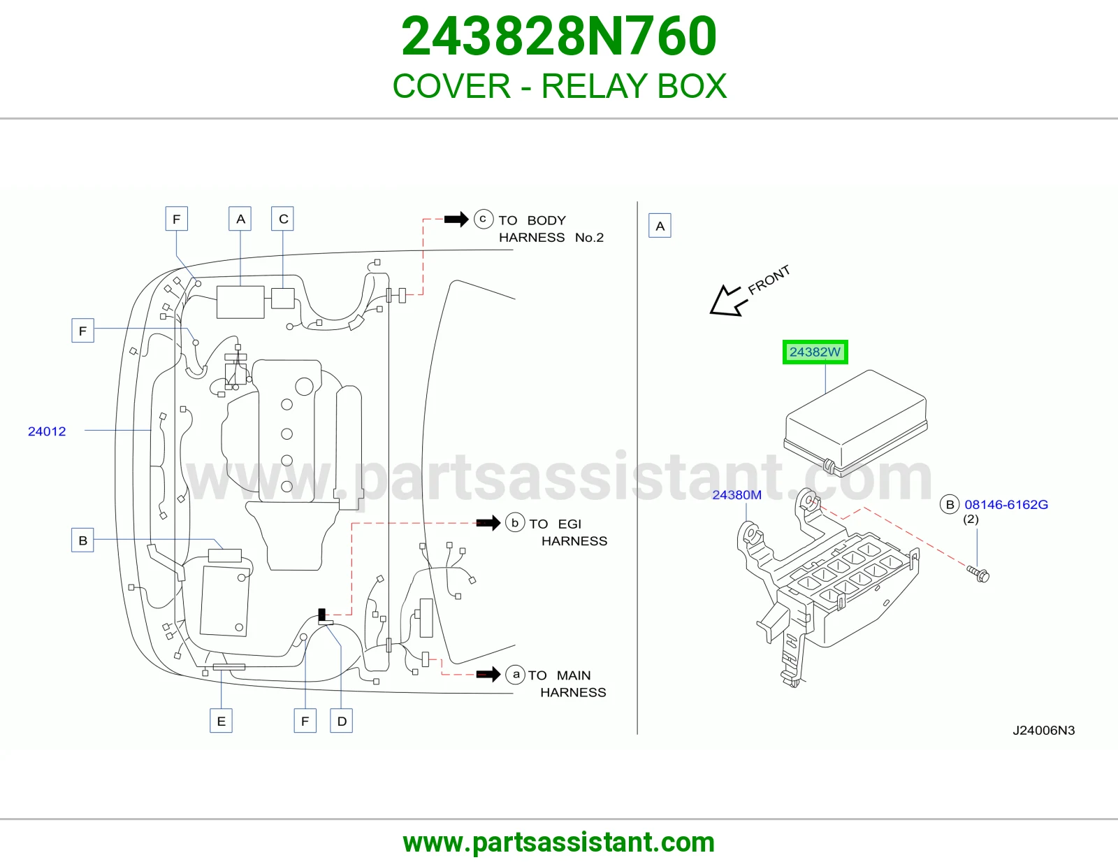 غطاء علبة ريليات 243828N760