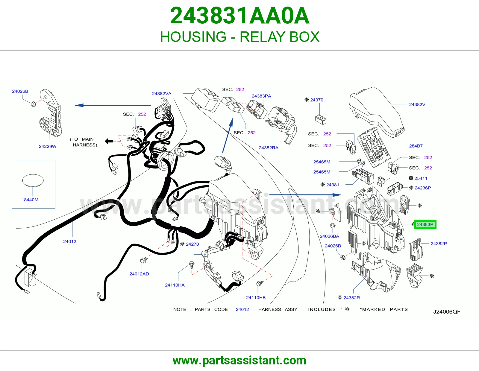 علبة ريليات 243831AA0A