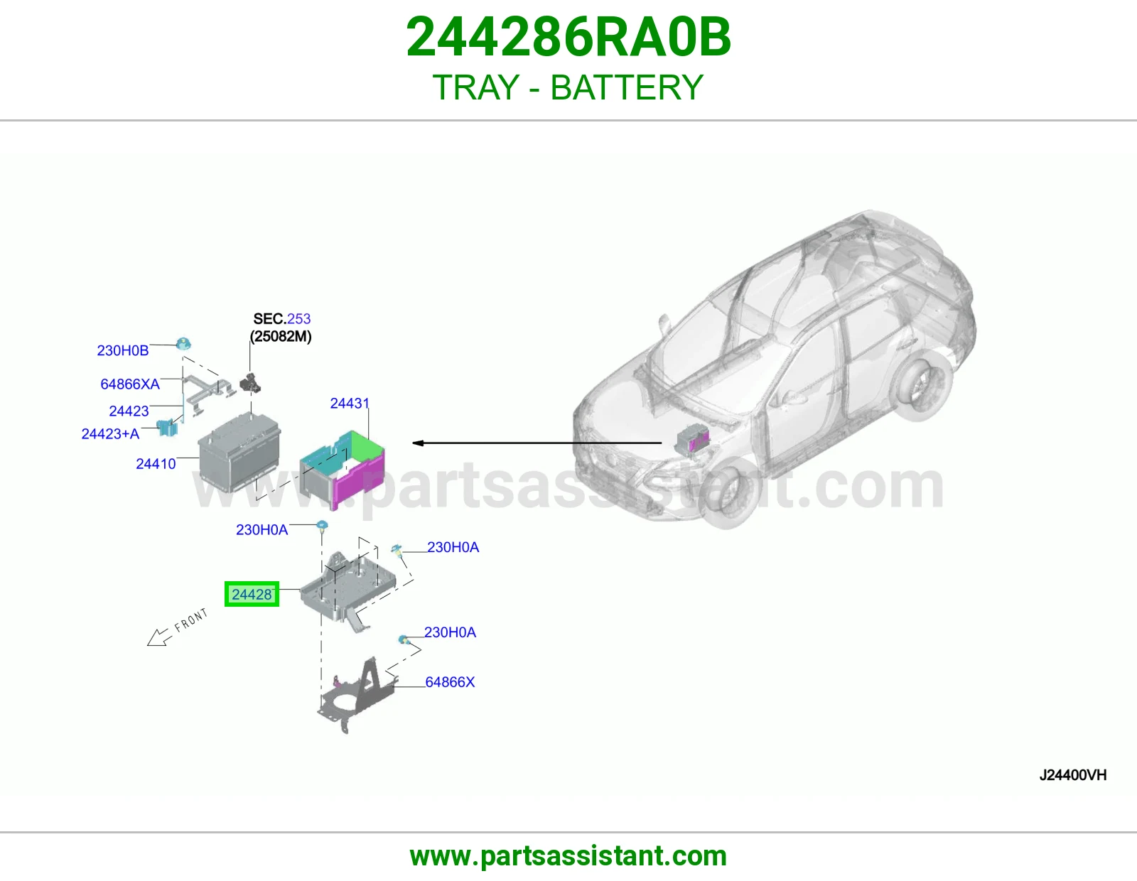 صينية بطارية 244286RA0B