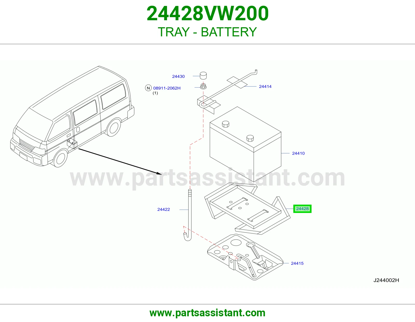صينية بطارية 24428VW200
