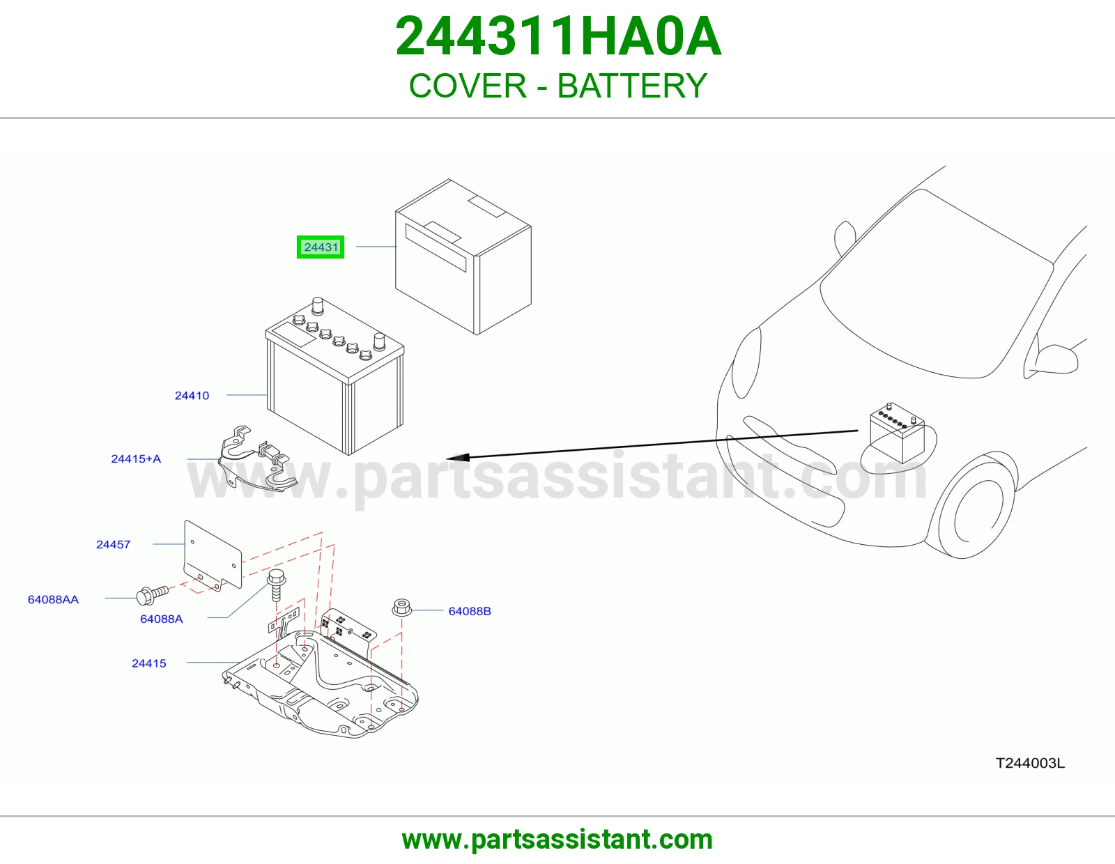 غطاء بطارية 244311HA0A
