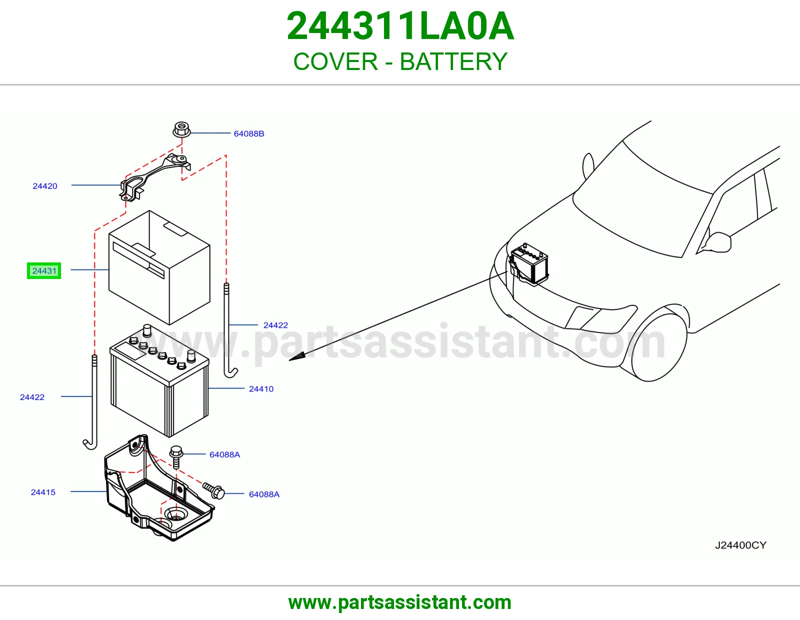 غطاء بطارية 244311LA0A