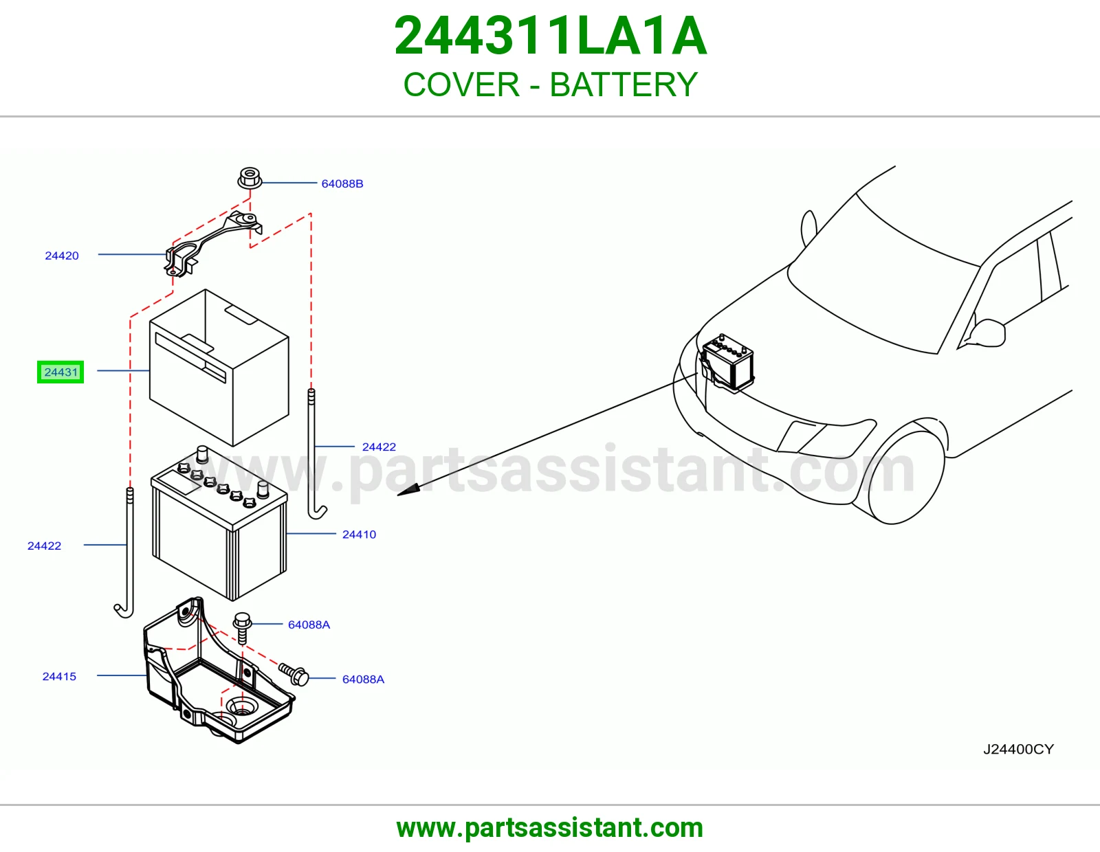 غطاء بطارية 244311LA1A