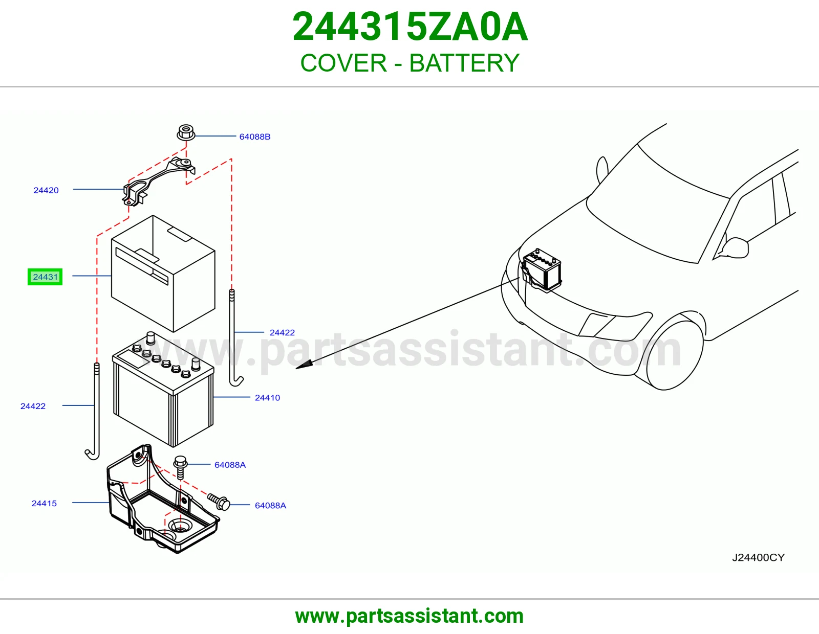 غطاء بطارية 244315ZA0A