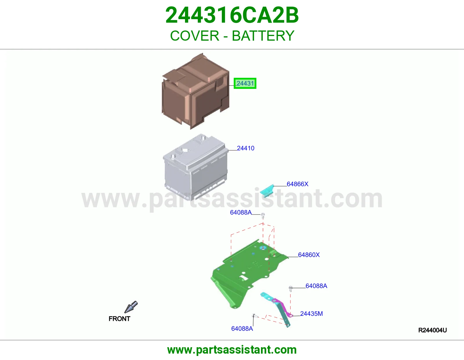 غطاء بطارية 244316CA2B