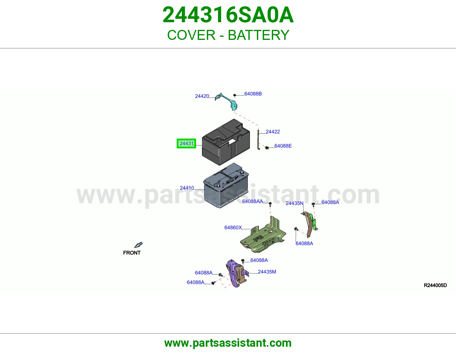 غطاء بطارية 244316SA0A