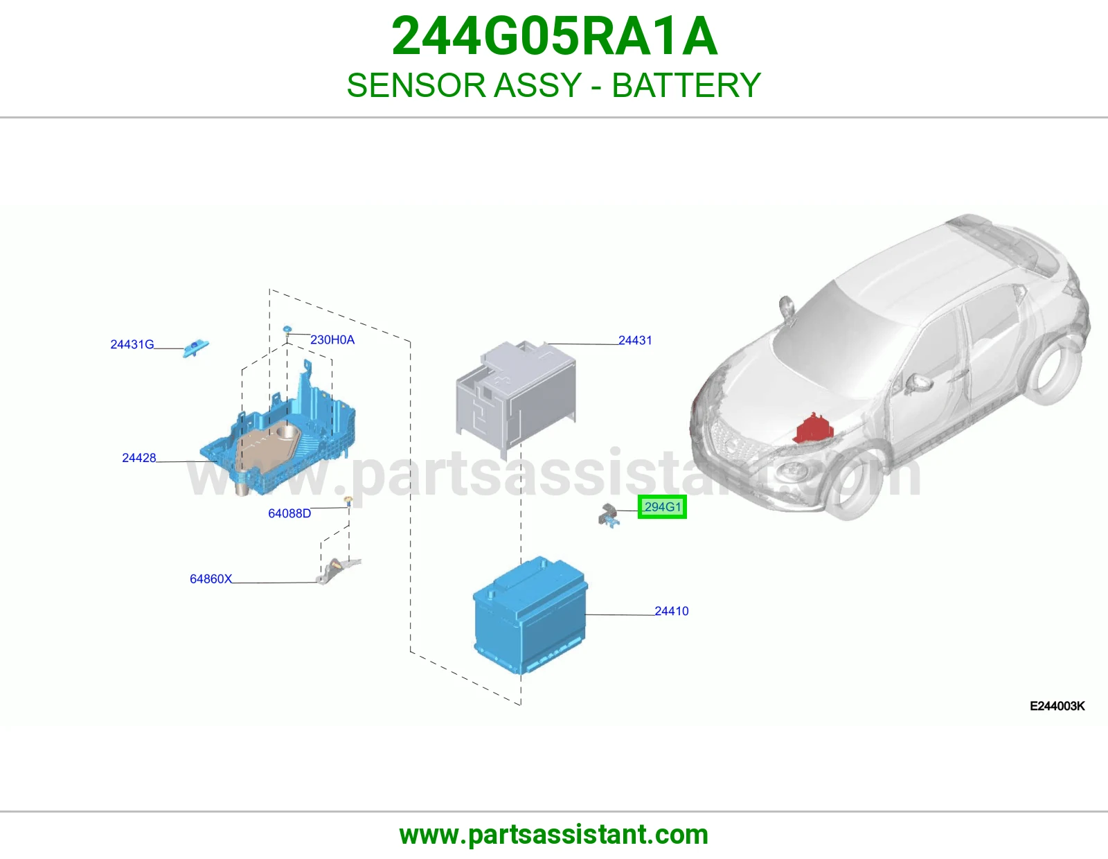 حساس بطارية كامل 244G05RA1A