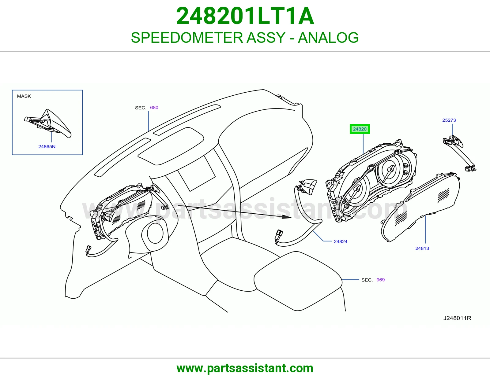 عداد سرعة عقارب كامل 248201LT1A
