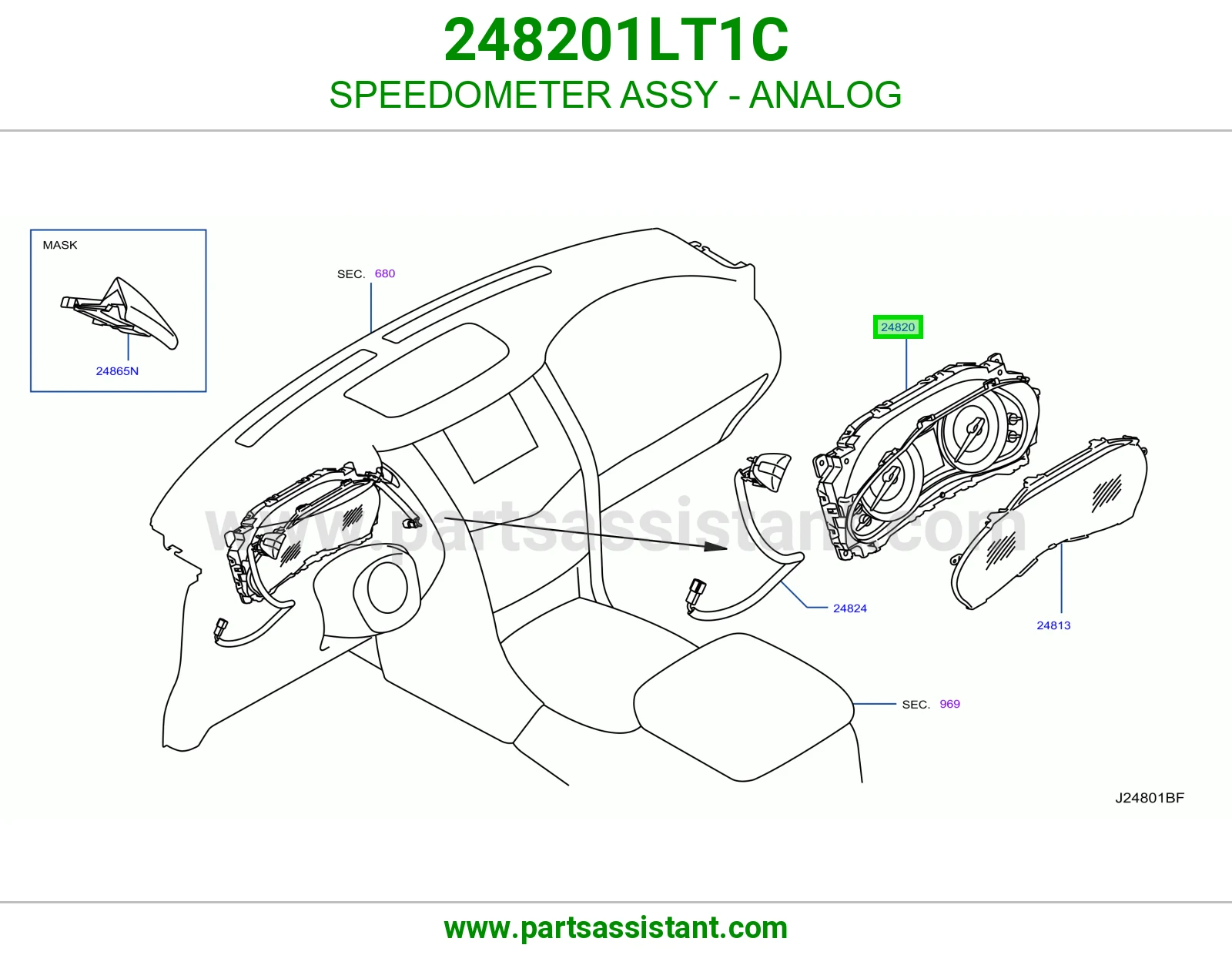 عداد سرعة عقارب كامل 248201LT1C