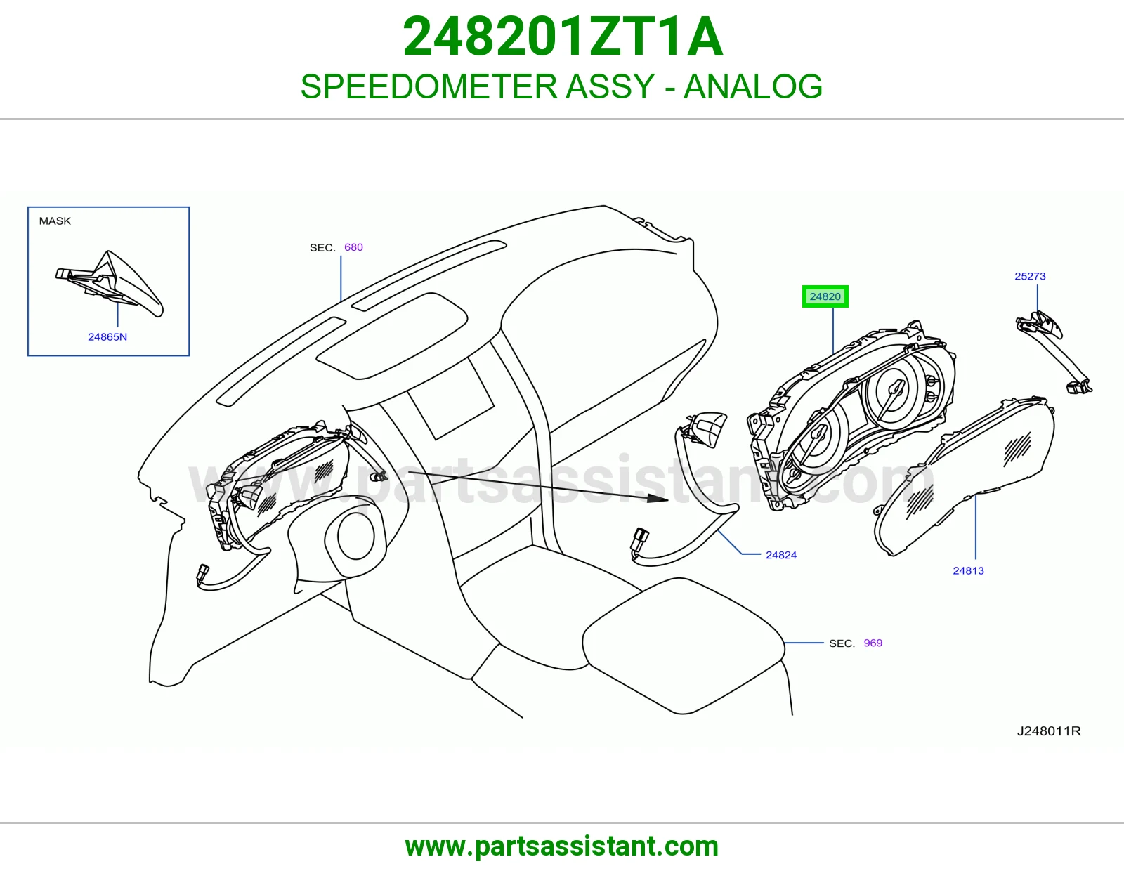 عداد سرعة عقارب كامل 248201ZT1A