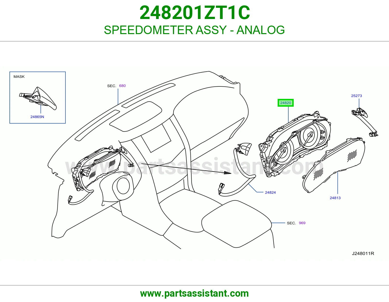 عداد سرعة عقارب كامل 248201ZT1C