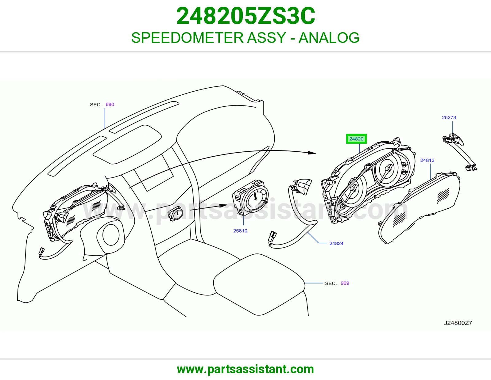 عداد سرعة عقارب كامل 248205ZS3C
