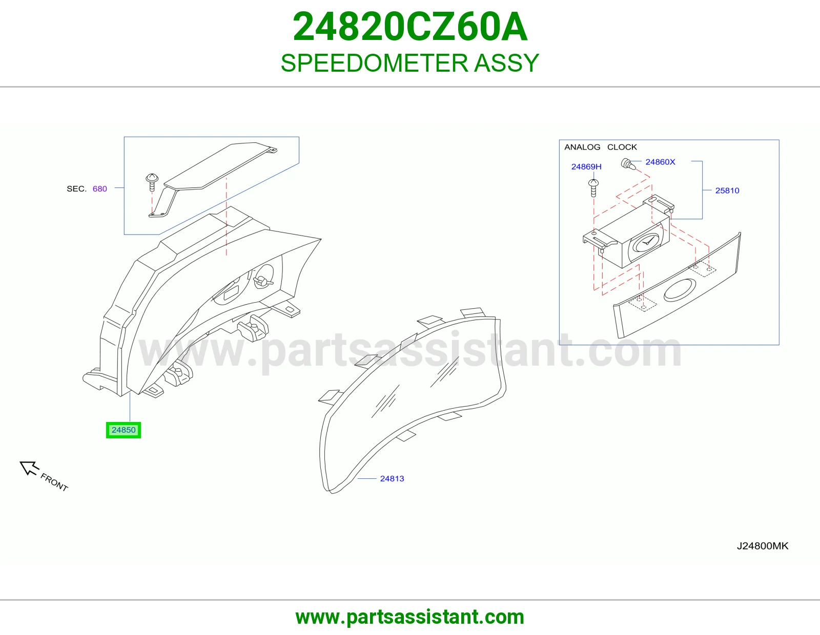 عداد سرعة كامل 24820CZ60A