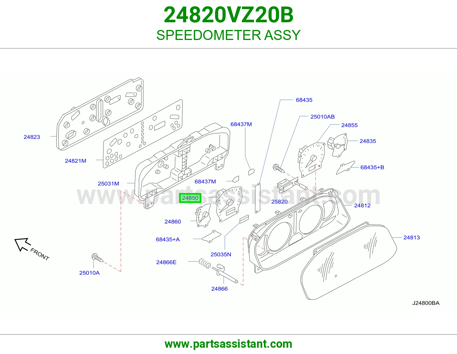 عداد سرعة كامل 24820VZ20B