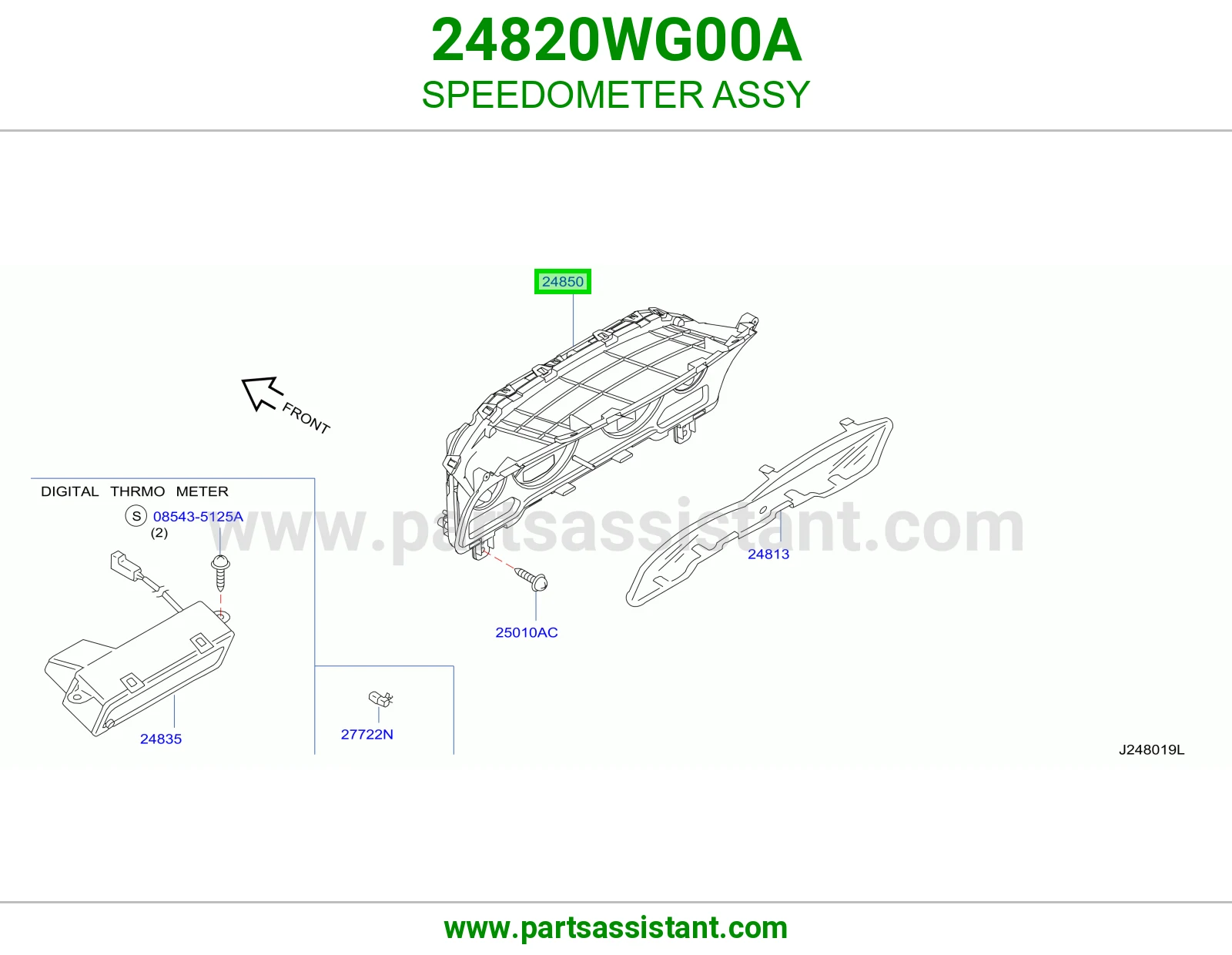 عداد سرعة كامل 24820WG00A