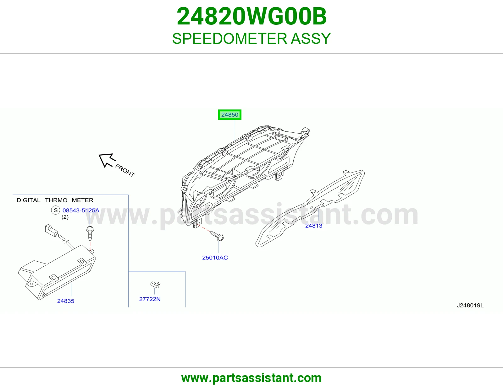 عداد سرعة كامل 24820WG00B