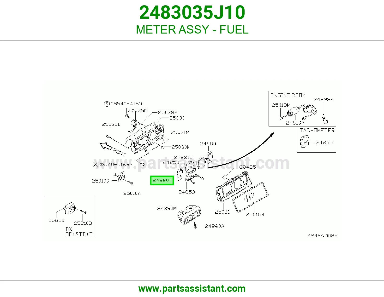 عداد بنزين كامل 2483035J10