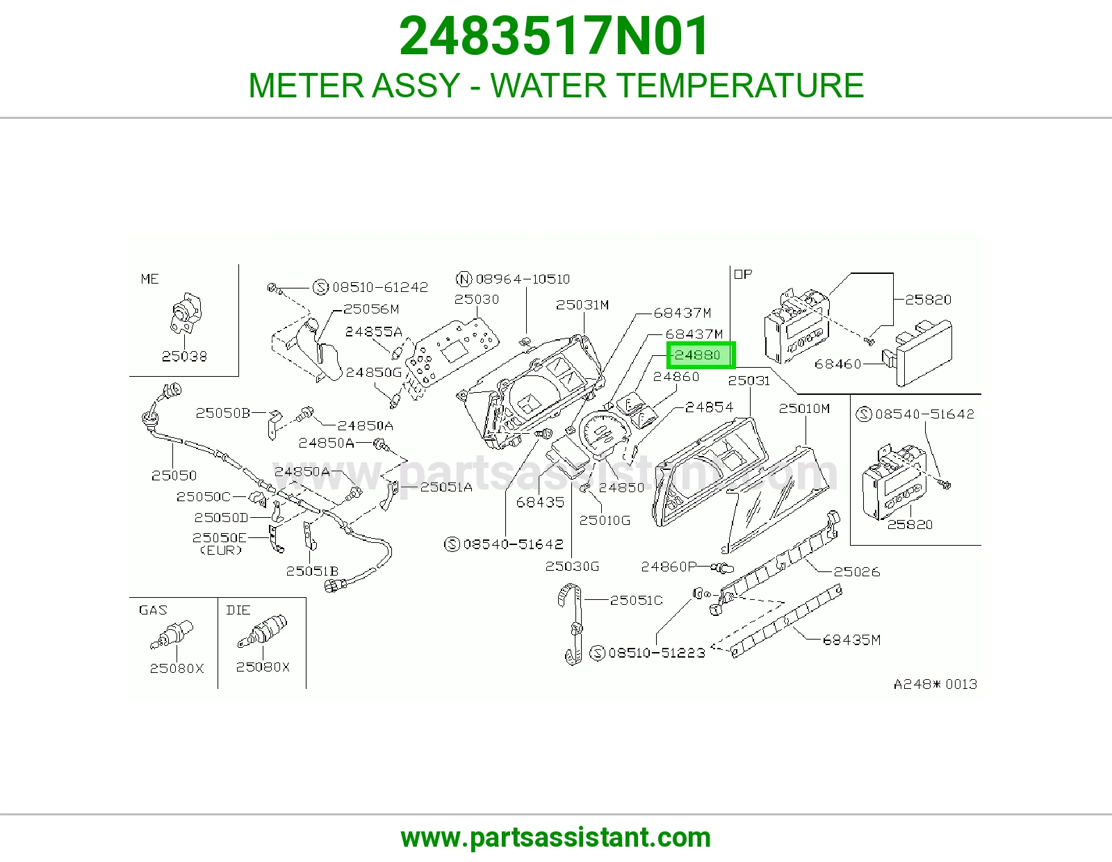 عداد حرارة الماء كامل 2483517N01