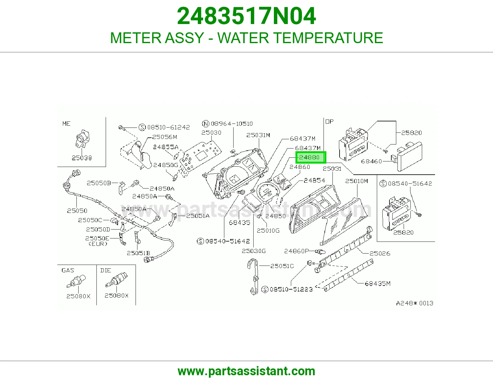 عداد حرارة الماء كامل 2483517N04