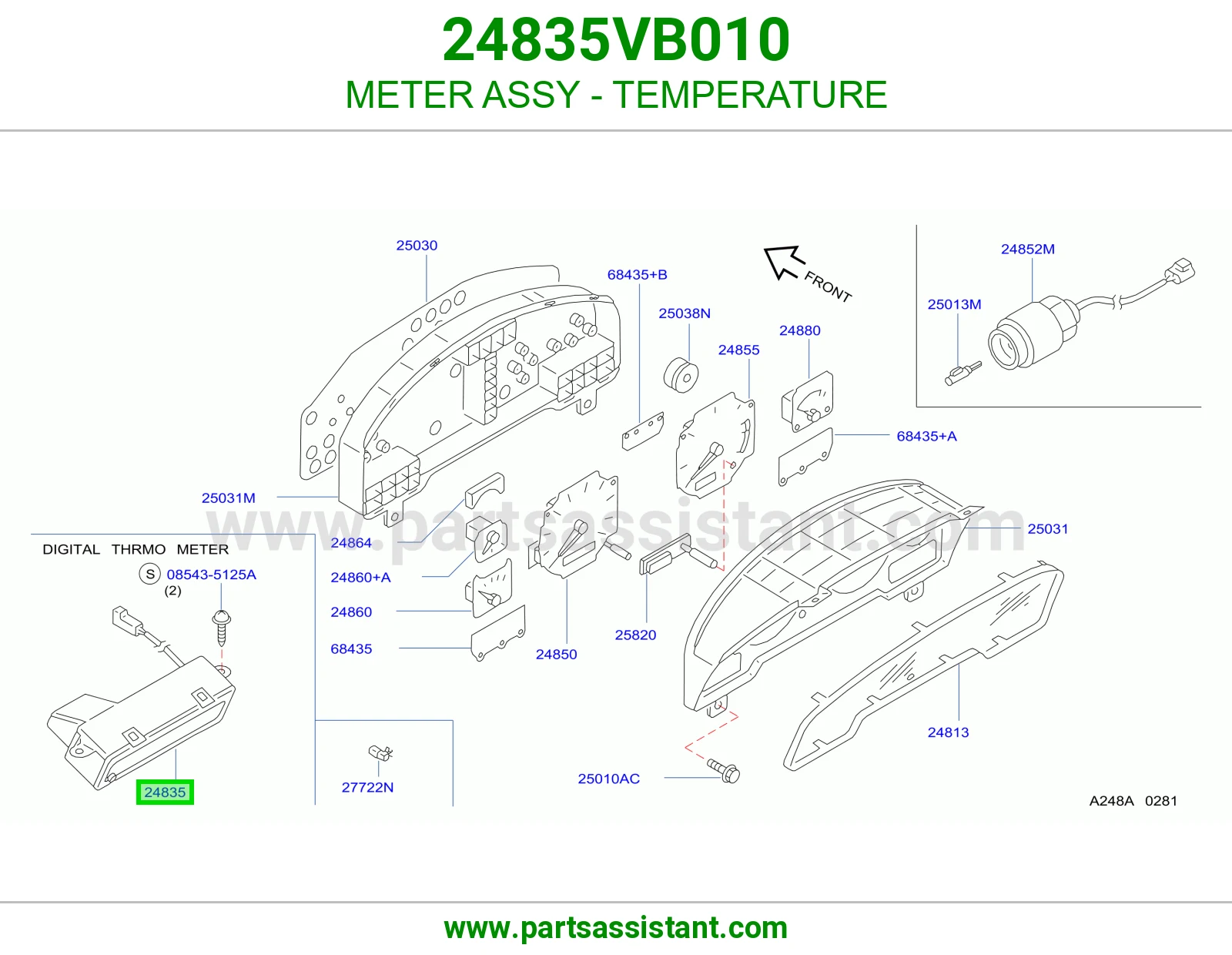 عداد حرارة كامل 24835VB010