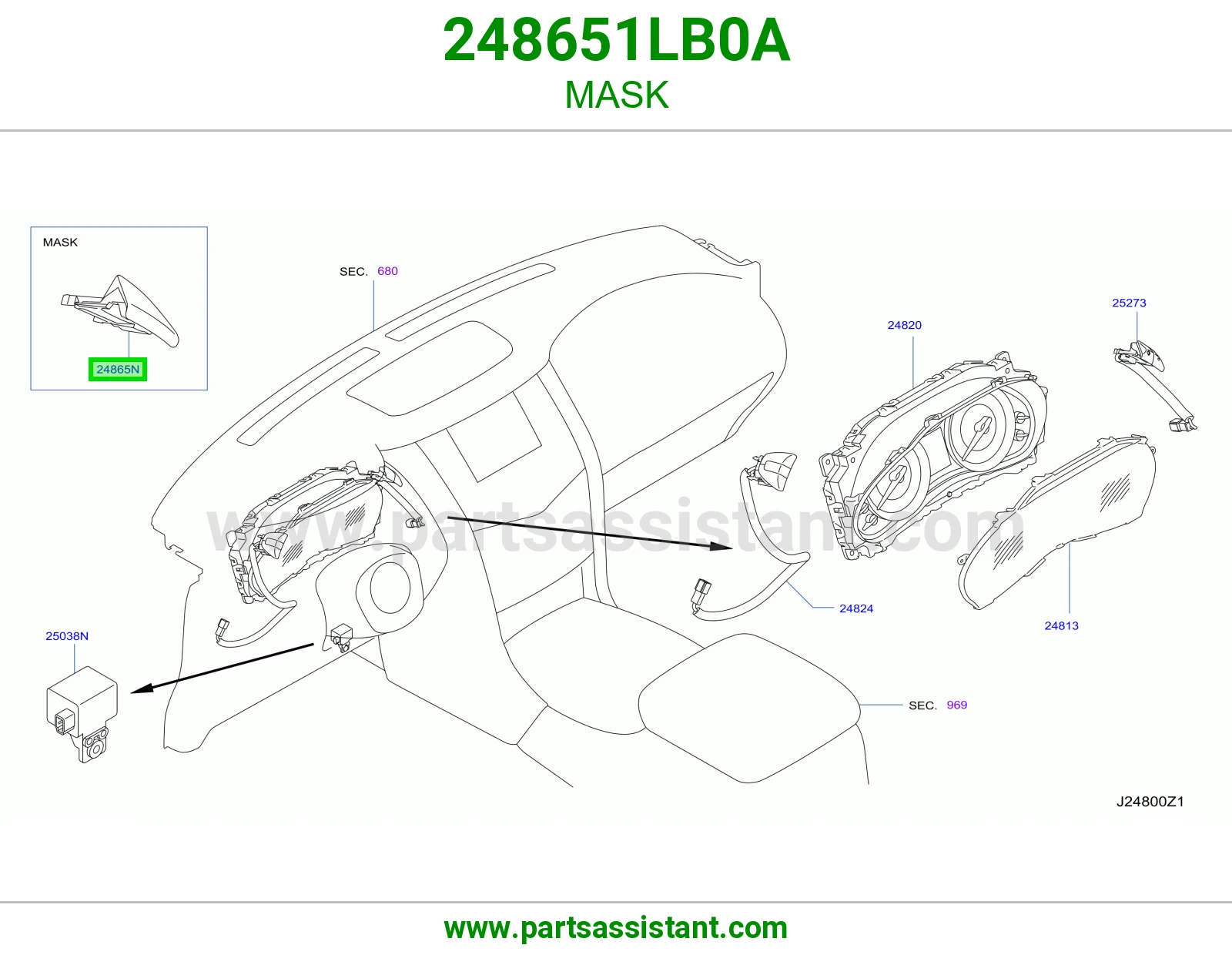 غطاء 248651LB0A