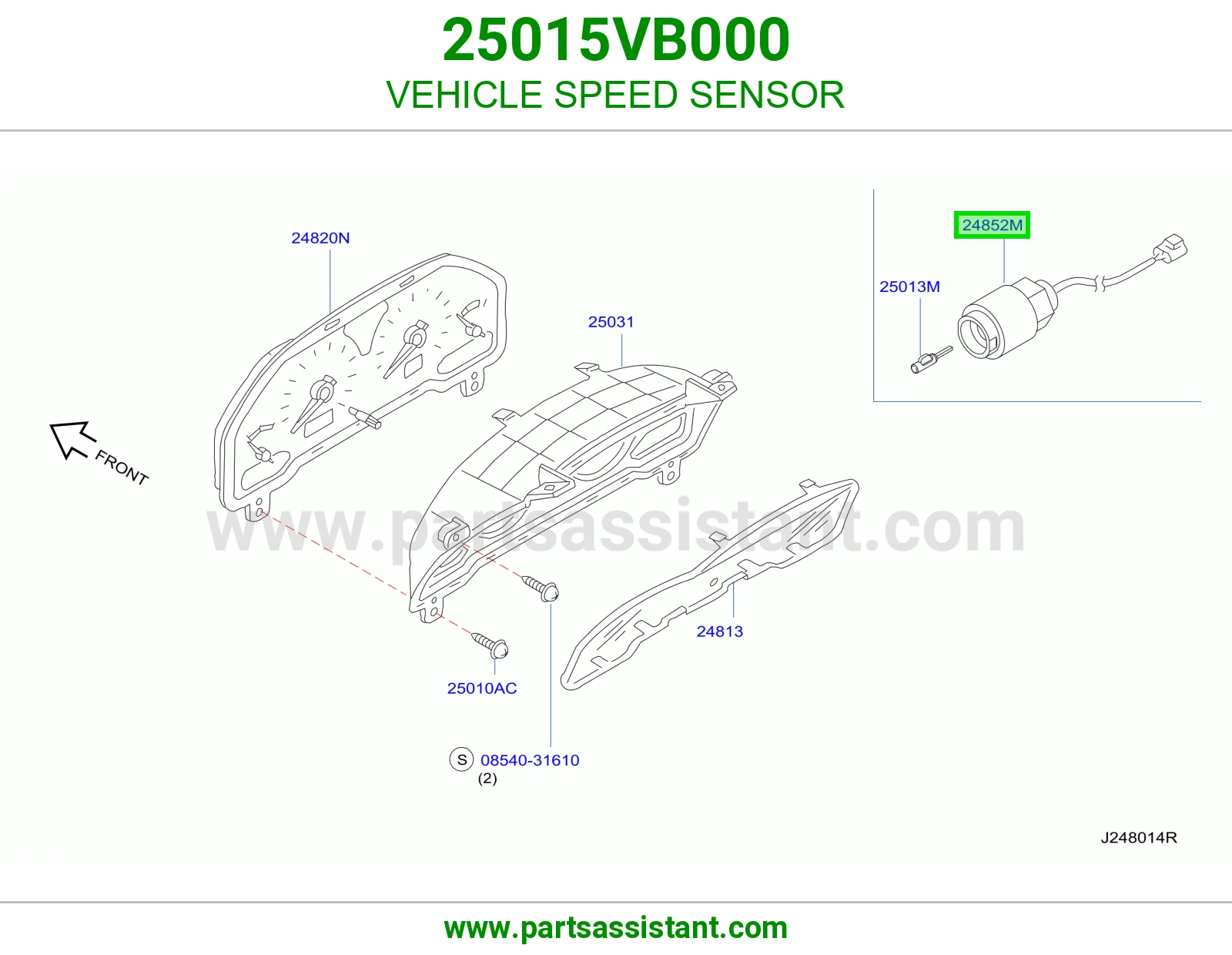 حساس سرعة السيارة 25015VB000