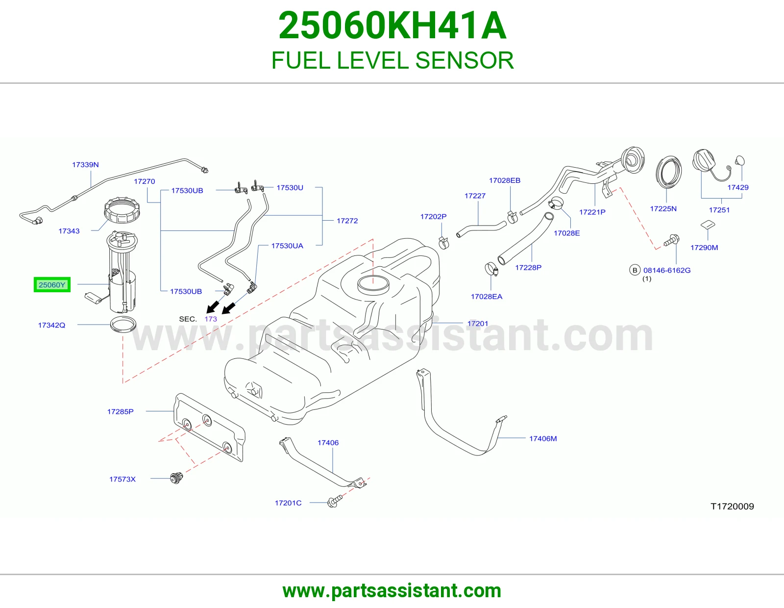 FUEL LEVEL SENSOR 25060KH41A